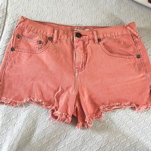 Free People womens faded jean shorts cutoffs